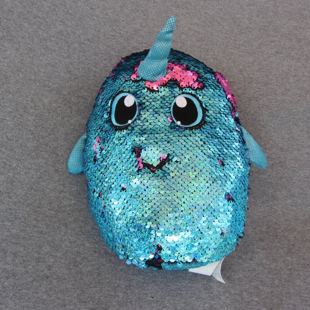 3 for $24 - plush shimmeez sequin narwhal stuffed animal (W2051)